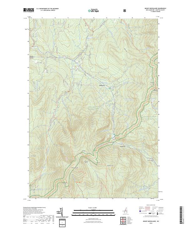 Mount Moosilauke topographic map thumbnail