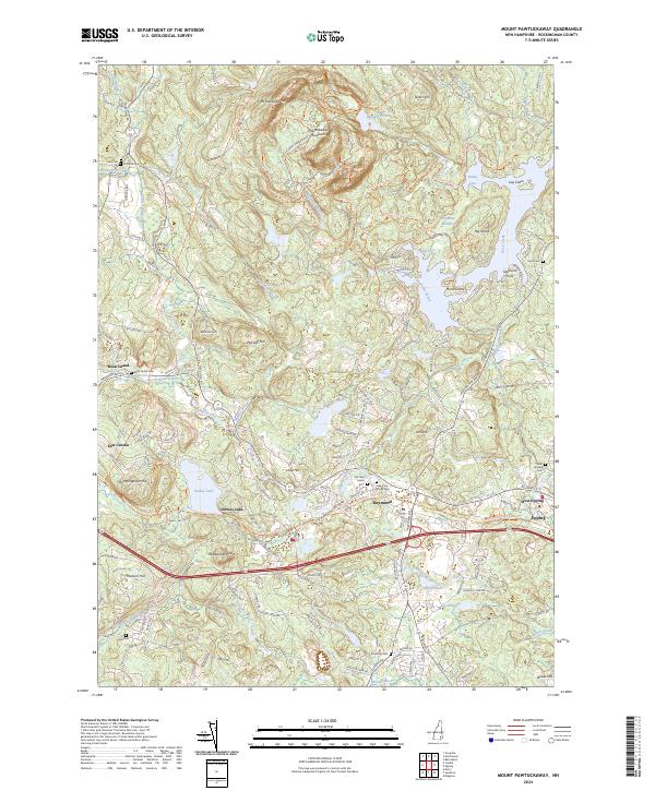 Mount Pawtuckaway topographic map thumbnail