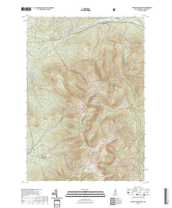 Mount Washington topographic map thumbnail