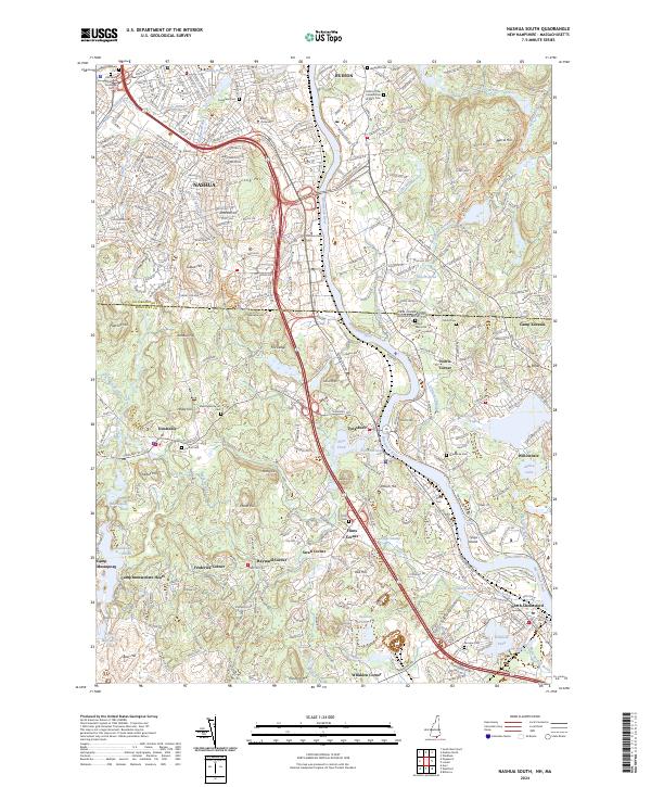 Nashua South topographic map thumbnail