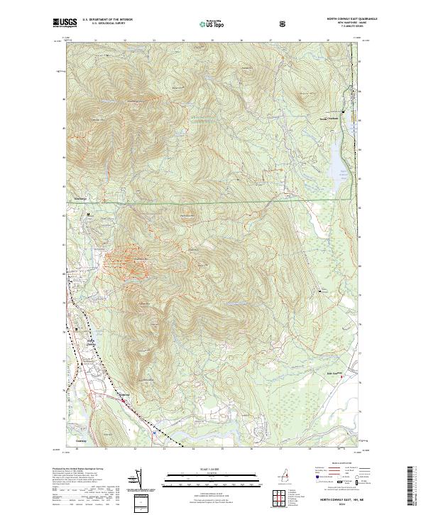 North Conway East topographic map thumbnail