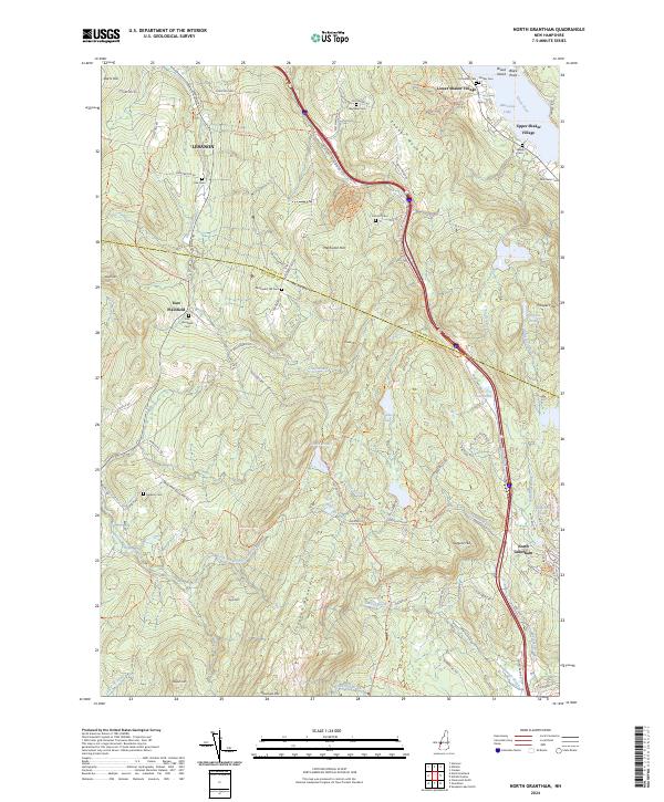 North Grantham topographic map thumbnail