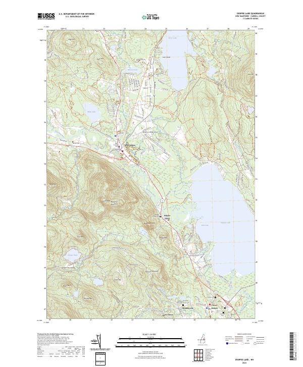 Ossipee Lake topographic map thumbnail