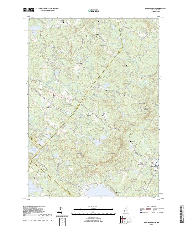 Parker Mountain topographic map thumbnail