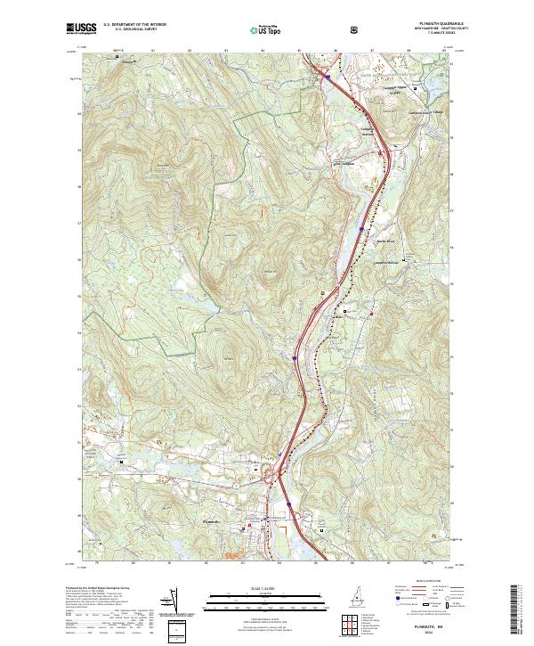 Plymouth topographic map thumbnail