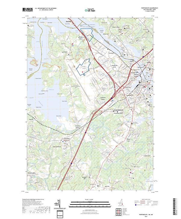 Portsmouth topographic map thumbnail
