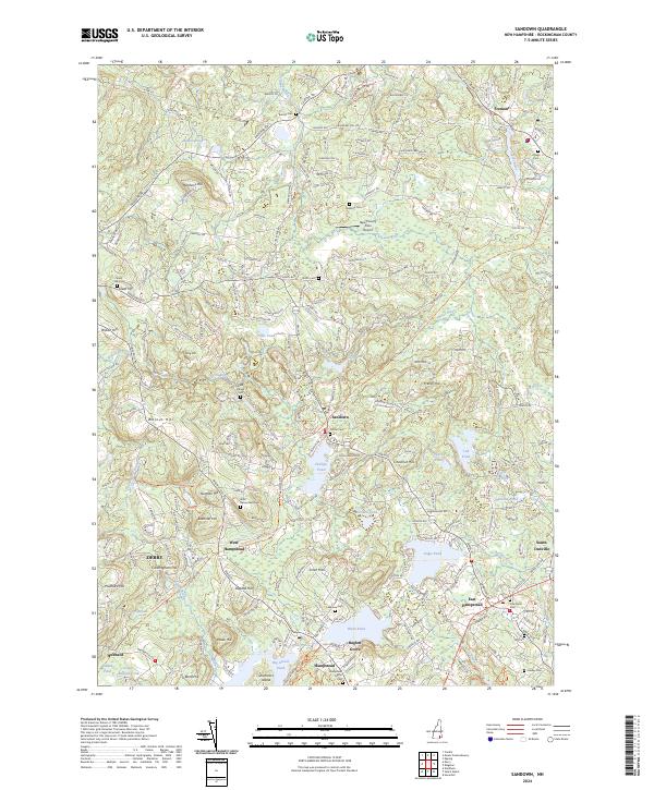 Sandown topographic map thumbnail