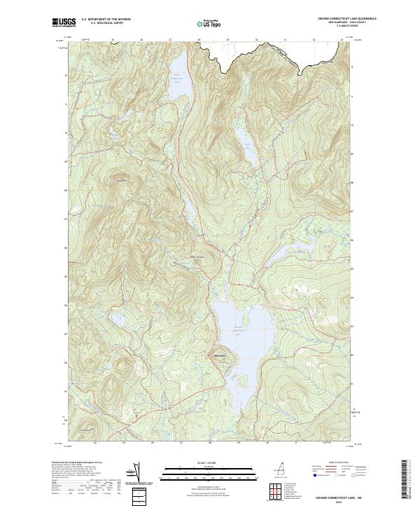Second Connecticut Lake topographic map thumbnail