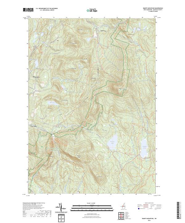 Smarts Mountain topographic map thumbnail