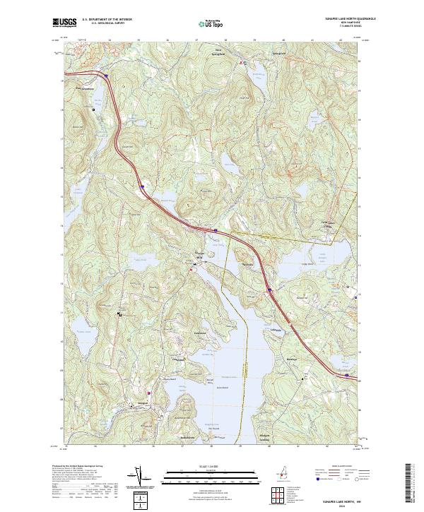 Sunapee Lake North topographic map thumbnail