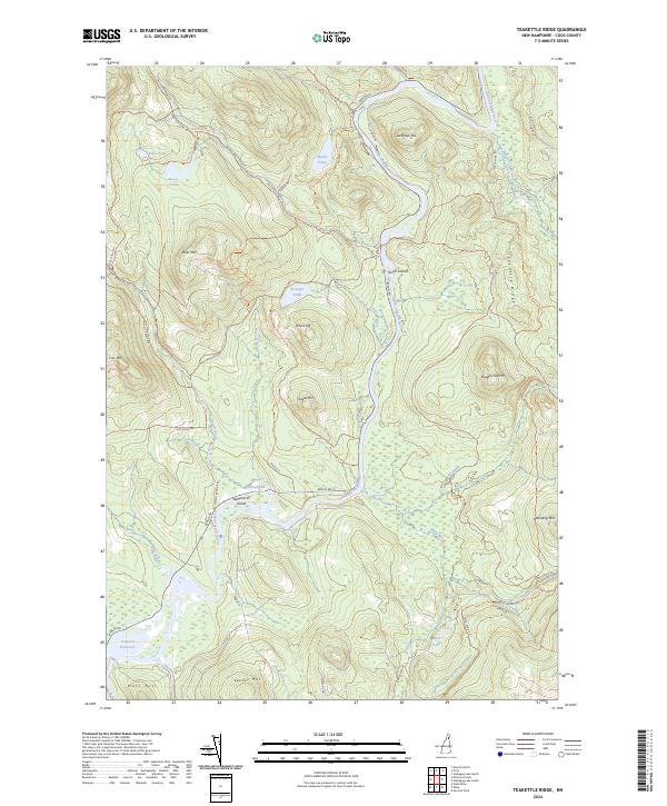 Teakettle Ridge topographic map thumbnail