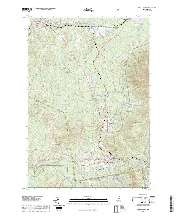 Twin Mountain topographic map thumbnail