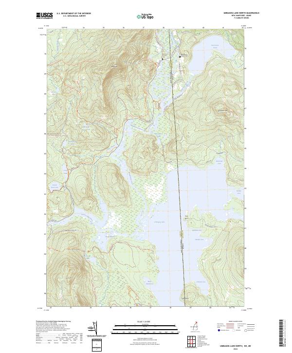 Umbagog Lake North topographic map thumbnail