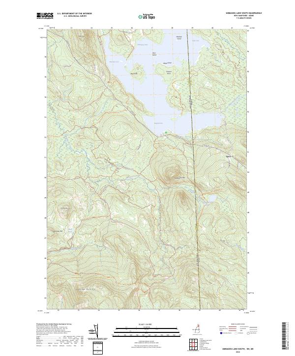Umbagog Lake South topographic map thumbnail