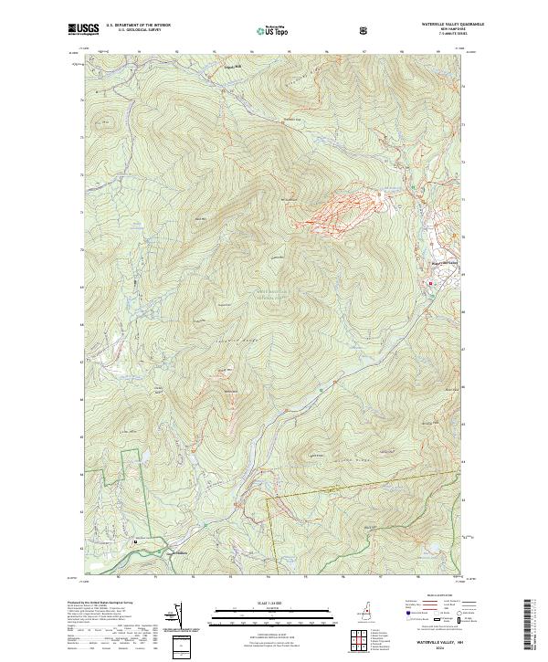 Waterville Valley topographic map thumbnail