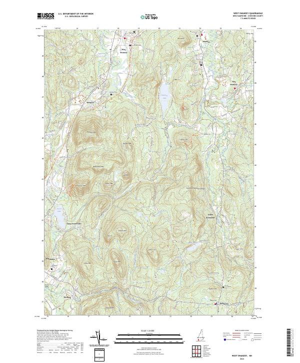 West Swanzey topographic map thumbnail