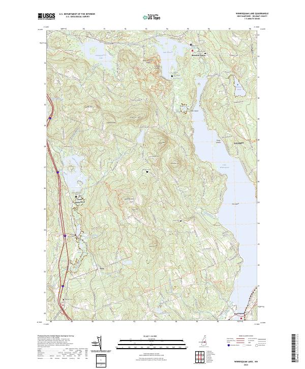 Winnisquam Lake topographic map thumbnail