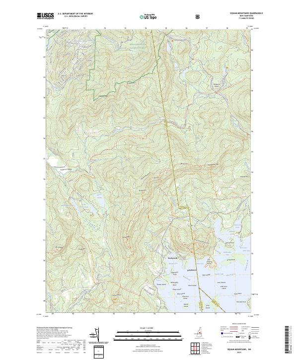 Squam Mountains 2023 topographic map thumbnail