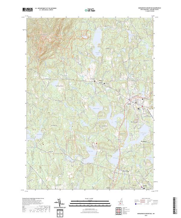 Monadnock Mountain topographic map thumbnail