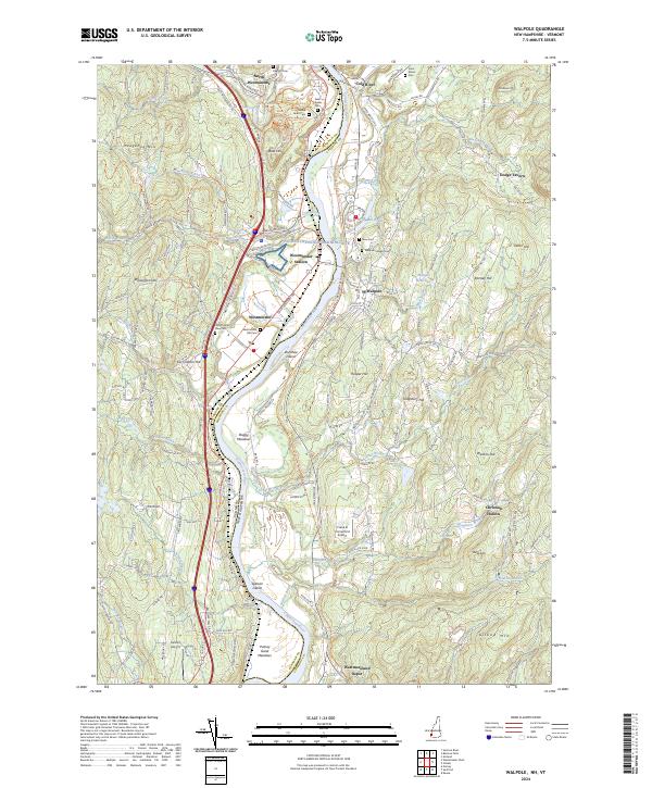 Walpole topographic map thumbnail
