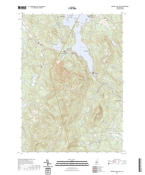Sunapee Lake South topographic map thumbnail