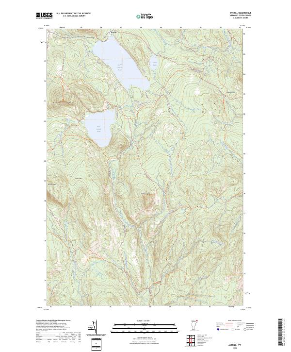 Averill topographic map thumbnail