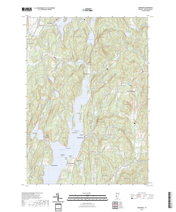 Bomoseen topographic map thumbnail