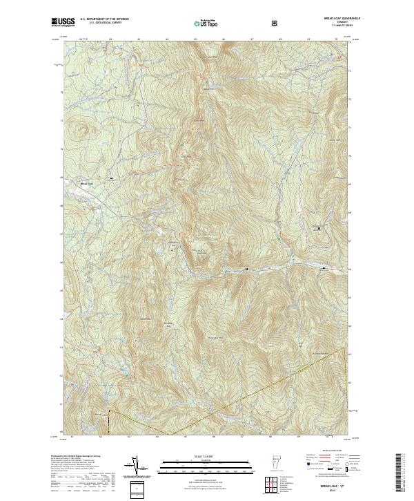 Bread Loaf topographic map thumbnail