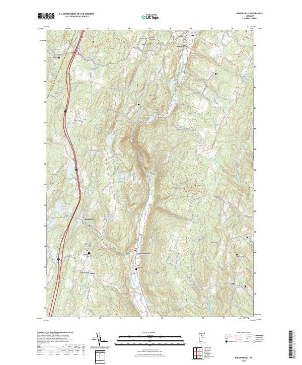 Brookfield topographic map thumbnail