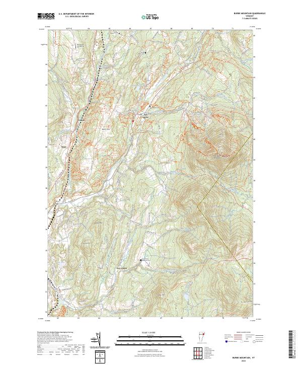 Burke Mountain topographic map thumbnail
