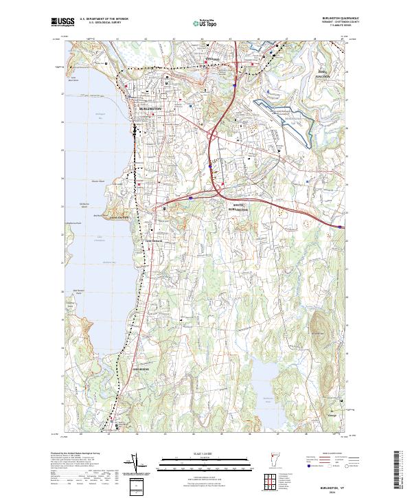 Burlington topographic map thumbnail