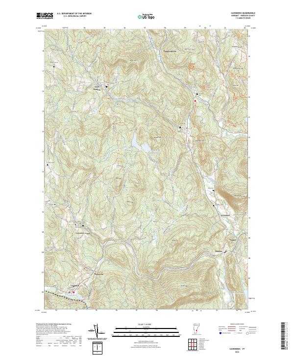 Cavendish topographic map thumbnail