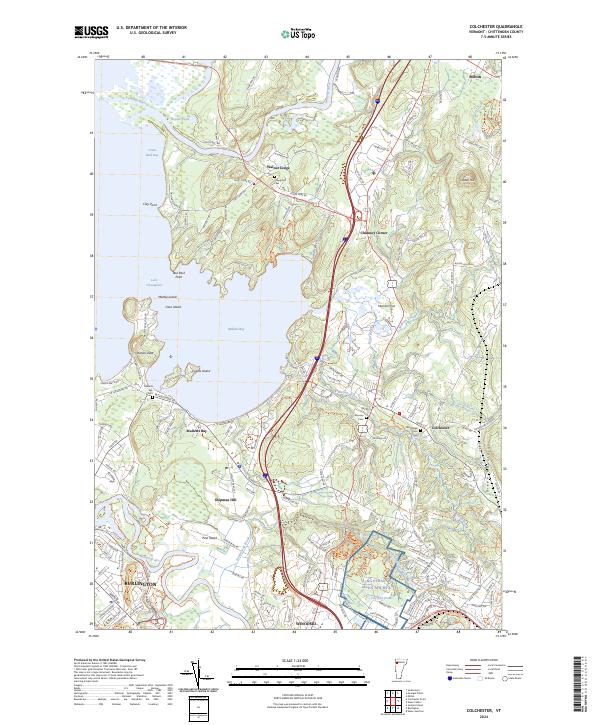 Colchester topographic map thumbnail