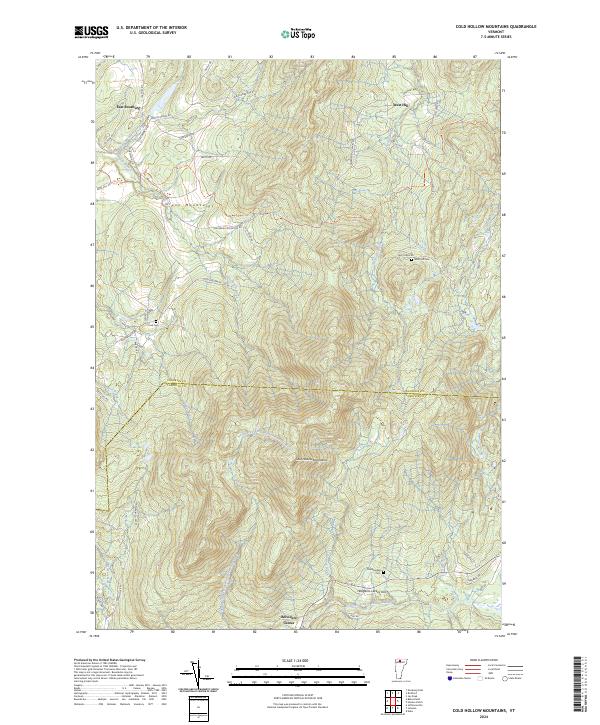 Cold Hollow Mountains topographic map thumbnail