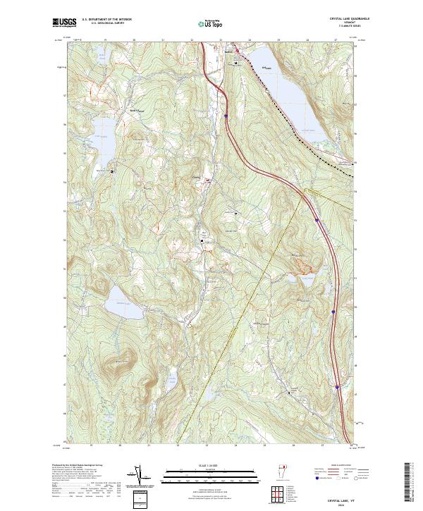 Crystal Lake topographic map thumbnail
