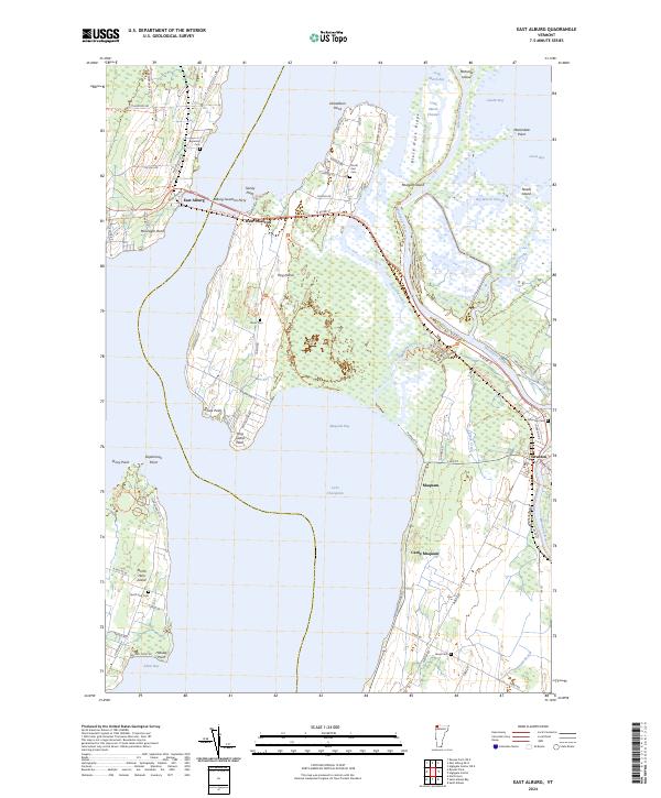 East Alburg topographic map thumbnail