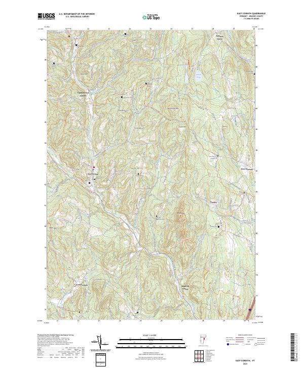 East Corinth topographic map thumbnail