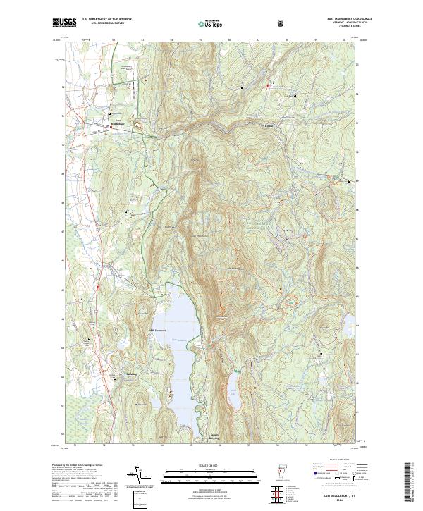 East Middlebury topographic map thumbnail