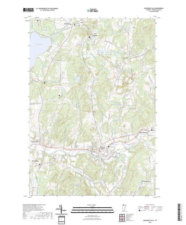 Enosburg Falls topographic map thumbnail