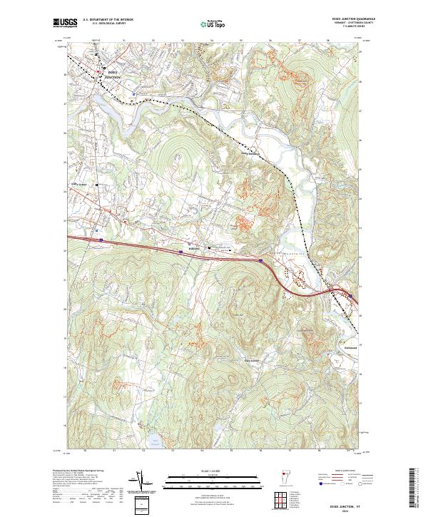 Essex Junction topographic map thumbnail