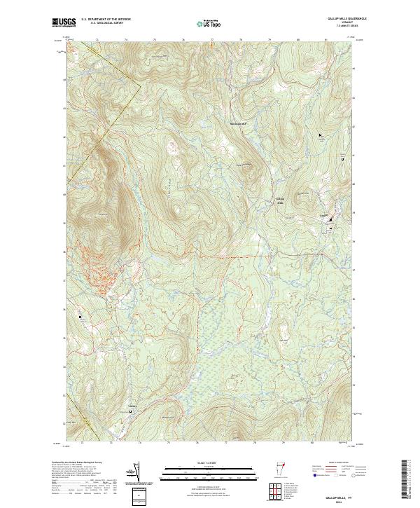 Gallup Mills topographic map thumbnail