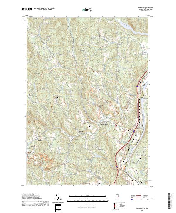 Hartland topographic map thumbnail