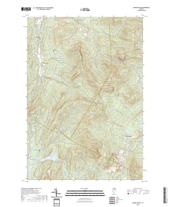 Hazens Notch topographic map thumbnail