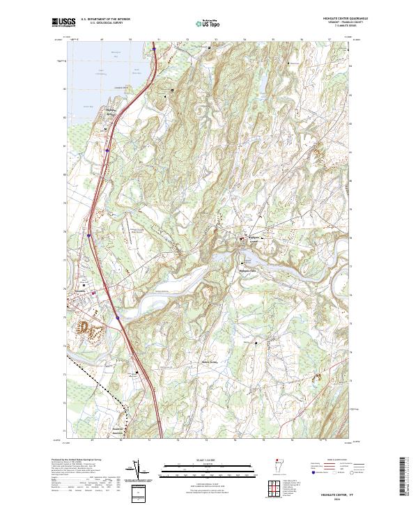 Highgate Center topographic map thumbnail
