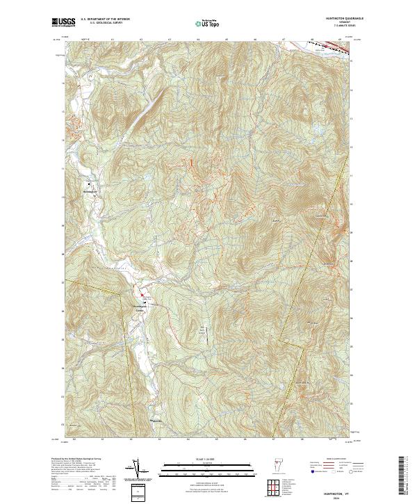 Huntington topographic map thumbnail
