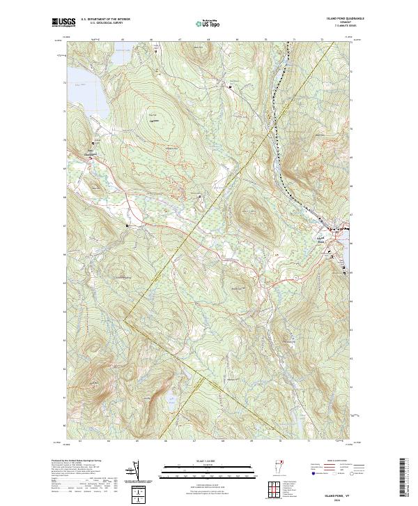 Island Pond topographic map thumbnail