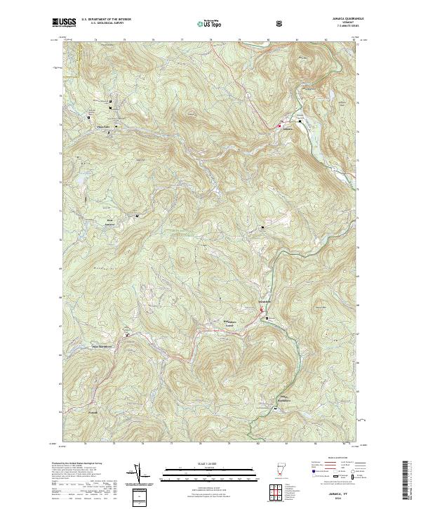 Jamaica topographic map thumbnail