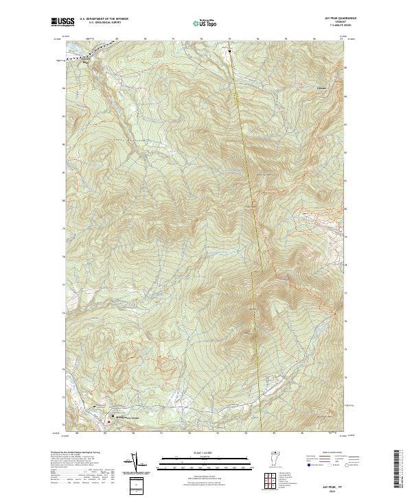 Jay Peak topographic map thumbnail