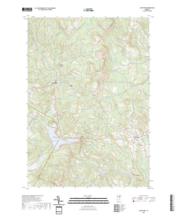 Joes Pond topographic map thumbnail
