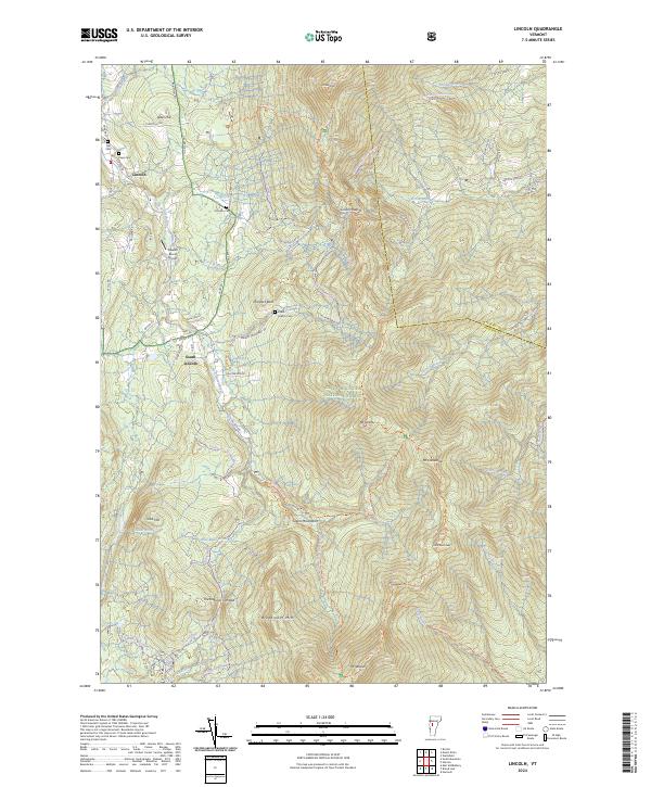 Lincoln topographic map thumbnail